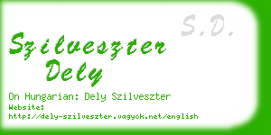 szilveszter dely business card